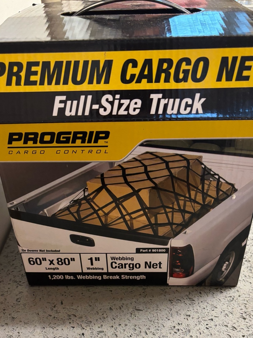 Black Cargo Net for Full-Size Truck - 60 x 80 in